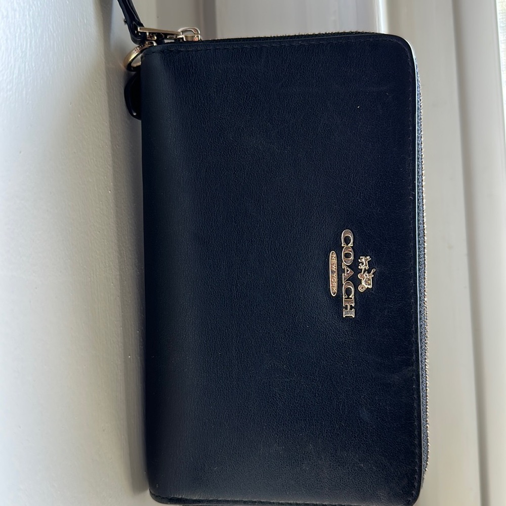 Coach Black Two Compartment Wallet